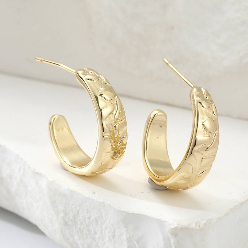 Women's Chic Scaly Round Hoop Earrings